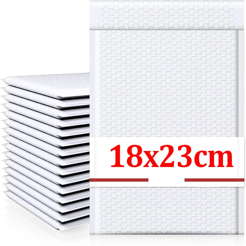 100-10Pcs Bubble Envelopes Bags White Waterproof Foam Bags Self Seal Packing Bags Mailers Shipping Envelope Storage Organizer