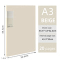 A3 Side-Loading Portfolio 8K Album for Children's Certificates, Artwork, Drawing Paper, and Poster Collection Folder