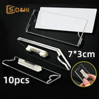 10/20/30Pcs Name Tag Blank Name Badges Acrylic Name Tag Holders 70x30mm Insert Blank Acrylic Nameplate