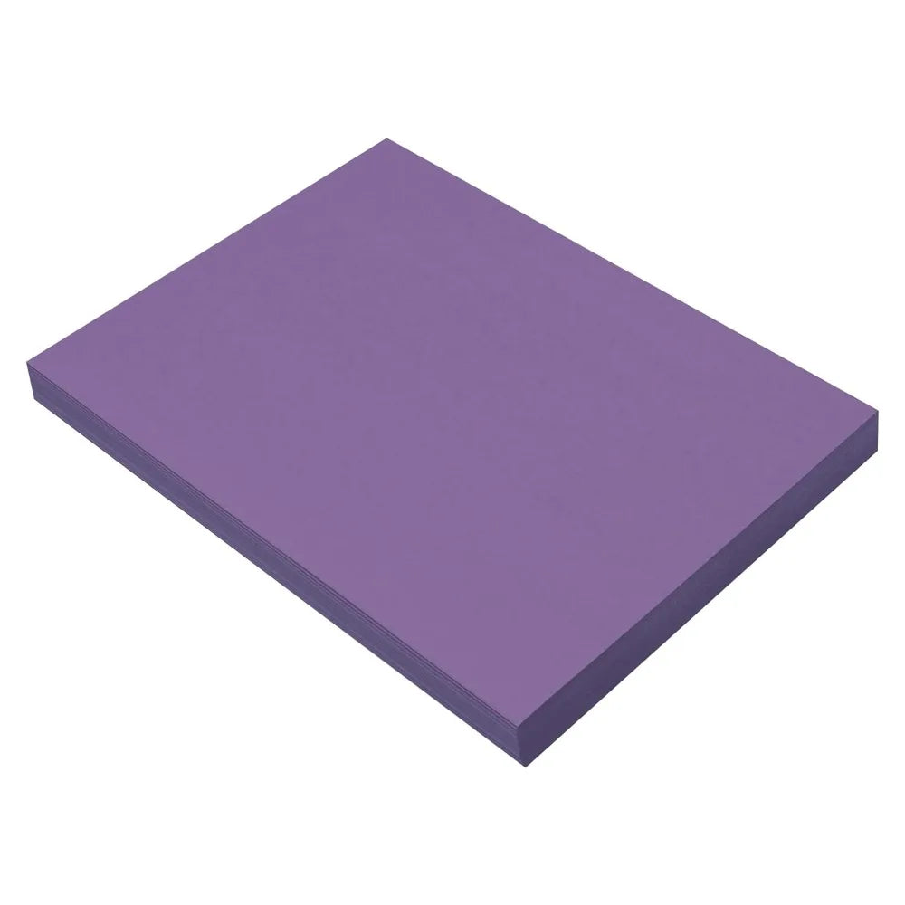 100 Sheets Violet Construction Paper 9x12 Inches Medium Weight Bulk Pack for Arts and Crafts School Projects Scrapbooking Card Making DIY Supplies