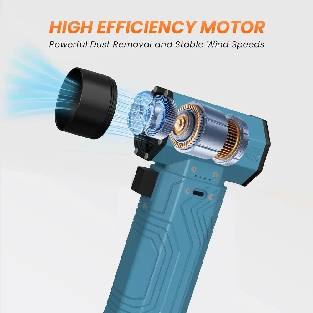 880000RPM Air Blower Powerful  Mini Turbo  Fan ,10000mAh 600g Thrust 70m/s Wind Brushless Duster leaf Removal Dryer keyboard
