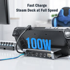 Lemorele X23L 6 IN 1 USB C Docking Station for Steam Deck 4K HDMI RJ45 1000M PD 100W Dock Switch for Projector PC TV USB C HUB