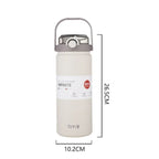 1L/1.2L Large Capacity Thermo Bottle with Straw Stainless Steel Thermal Water Bottle Keep Cold and Hot Thermos Cup Vacuum Flask