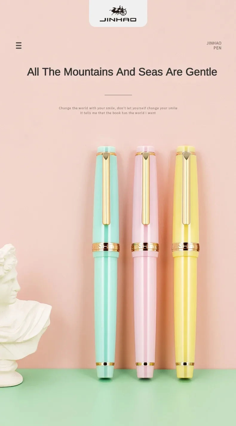 Jinhao 82 Fountain Pen Luxury Acrylic Ink Pen Spin  EF F M Nib Elegante Business Office School Supplies Writing Pen Stationery
