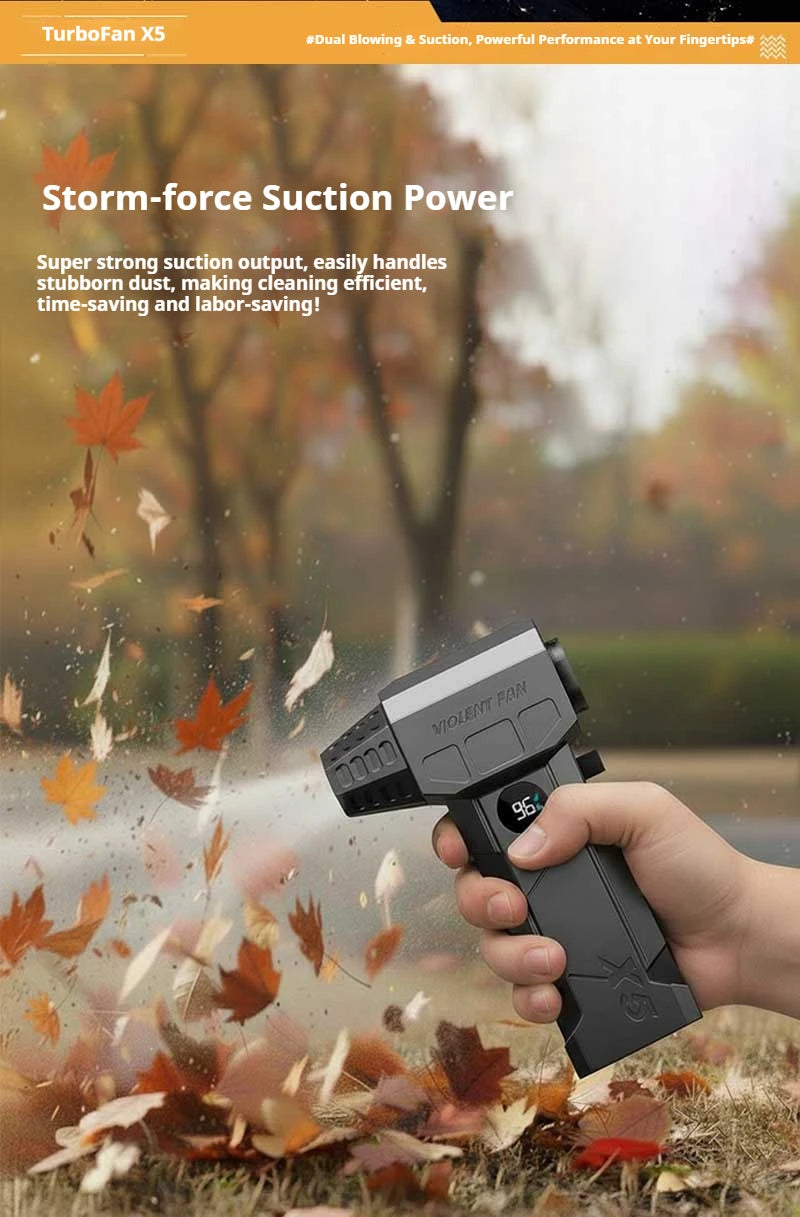 990000RPM Electric Air Blower, Hight-speed Turbo Blower Jet, Brushless Motor with Vacuum kit, Powerful Duster, Christmas Gifts