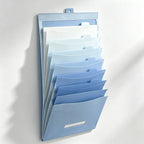 Back To School Wall Hanging File Folder Gradient Expandable Document Organizer Multi Pocket Foldable File Storage Supplies