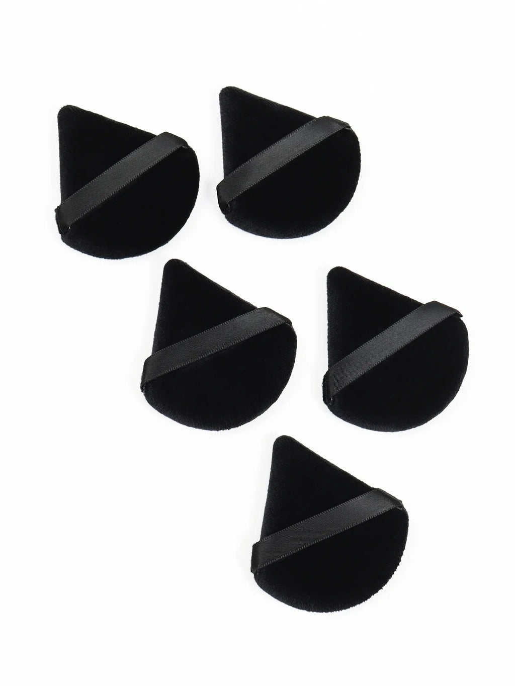 Reusable Black Triangle Velvet Powder Puff Soft Facial Blending Sponge, Multipurpose Foundation Cosmetic Sponge for Daily Makeup