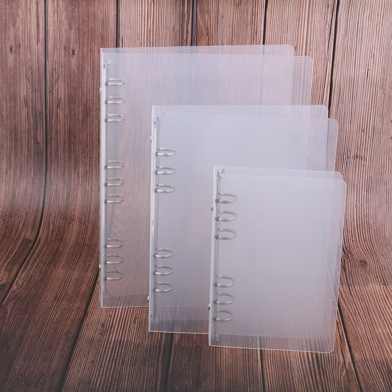 Creative transparent twill pp binder shell a6 a5 six-hole b5 nine-hole folder