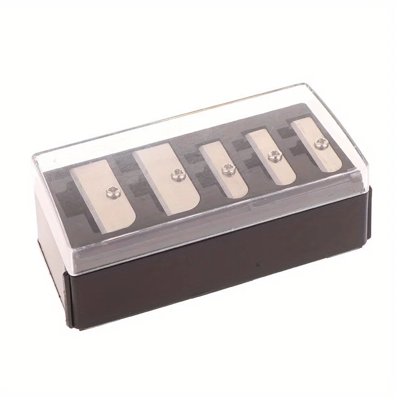 1Pcs 5 Holes Sharpener Multi-functional Pencil Sharpener with Lid for Eyeliner Lipliner Pencils
