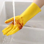 Latex Dishwashing Gloves Waterproof Household Kitchen Washing Bowl Washing Clothes Vegetable Cleaning Household Unisex