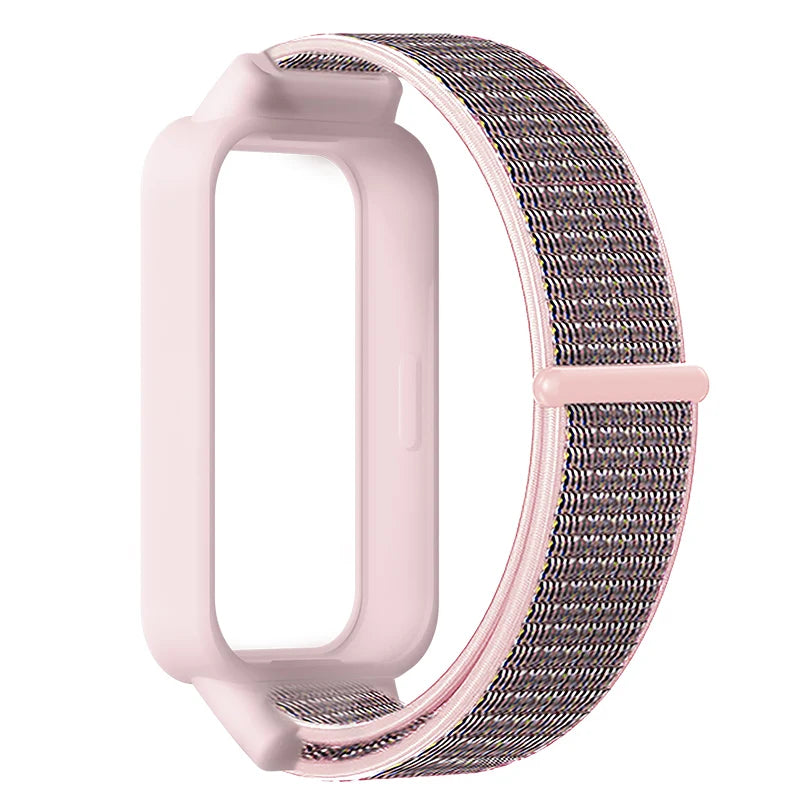 Strap+PC Case for Xiaomi mi band 9 active accessories sports Nyon bracelet correa+Protective Bumper shell Cover for Redmi band 3