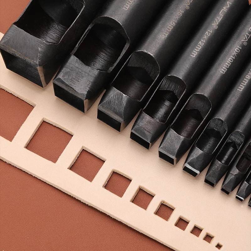 WUTA Basic 1pc Square Leather Punch Rectangle Hollow Oblong Hole Puncher Belt Strap Watch Band Cutter DIY Craft Leather Tools