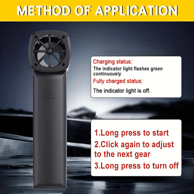 9000000RPM Turbo Jet Blower Vacuum High Speed Air Blower Wireless Compressed Air Duster Portable Turbo Fan Jet Dust Blowing