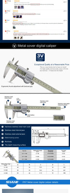 150 mm IP67 Waterproof Digital Vernier Caliper Ruler Vernier Caliper Micrometer Digital Calipers Paquimetro Digital 150 mm
