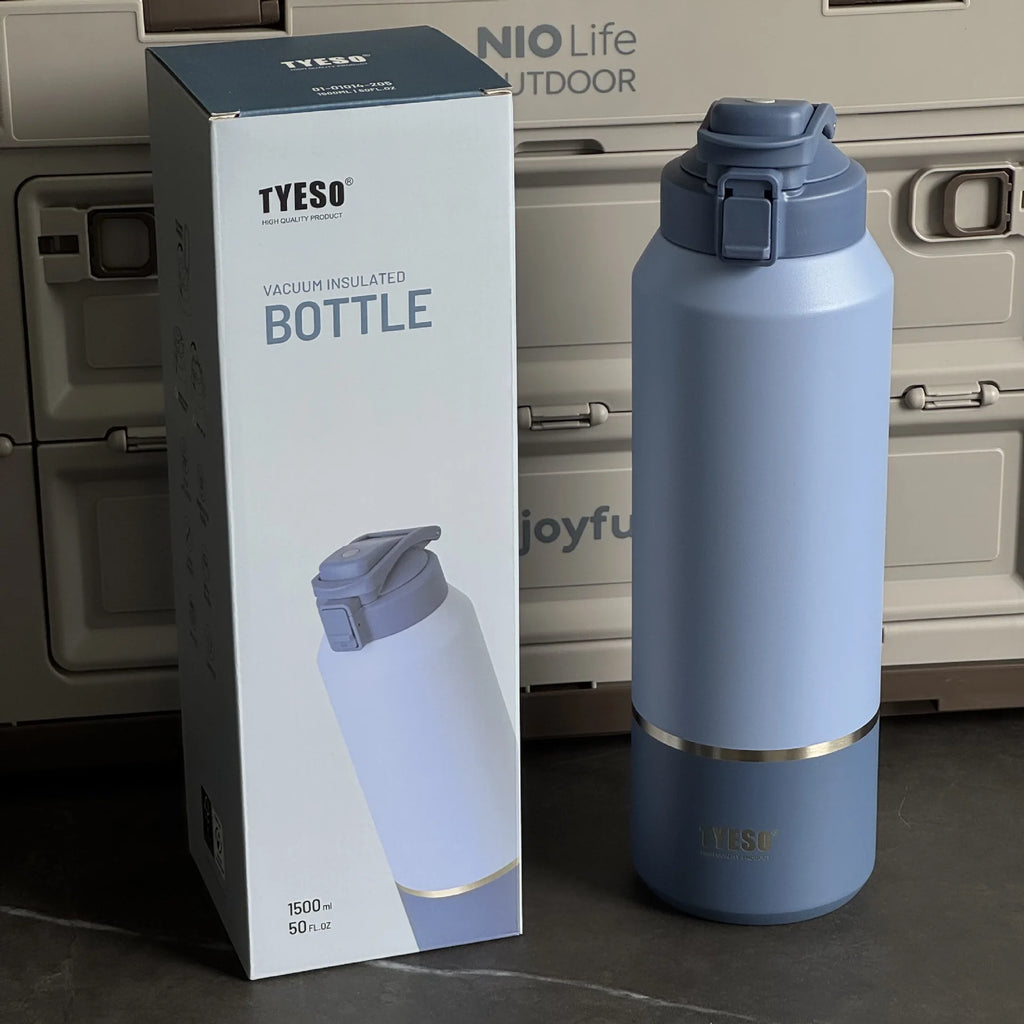 TYESO stainless steel portable sports kettle 2000ml large capacity insulated cup Outdoor portable direct drinking cup