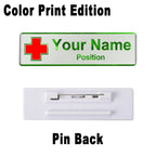 Custom Name Badge Engraved Personalized Name Plate Stainless Steel Custom Name Tag with Magnetic Pin Back Pin Clip