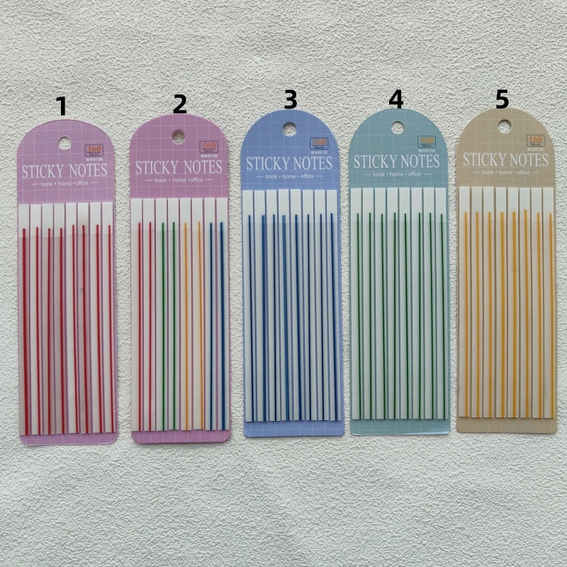 KindFuny 5 Packs Transparent Sticky Notes Self-Adhesive Reading Book Annotation Notepad Bookmarks Memo Pad Index Tabs Cute