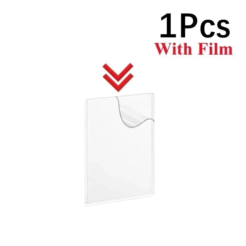 50/1Pcs Transparent Card Sleeve with Protective Film Clear Card Holder Idol Photo Game Baseball Card Holders Cover 35PT 3"x4"