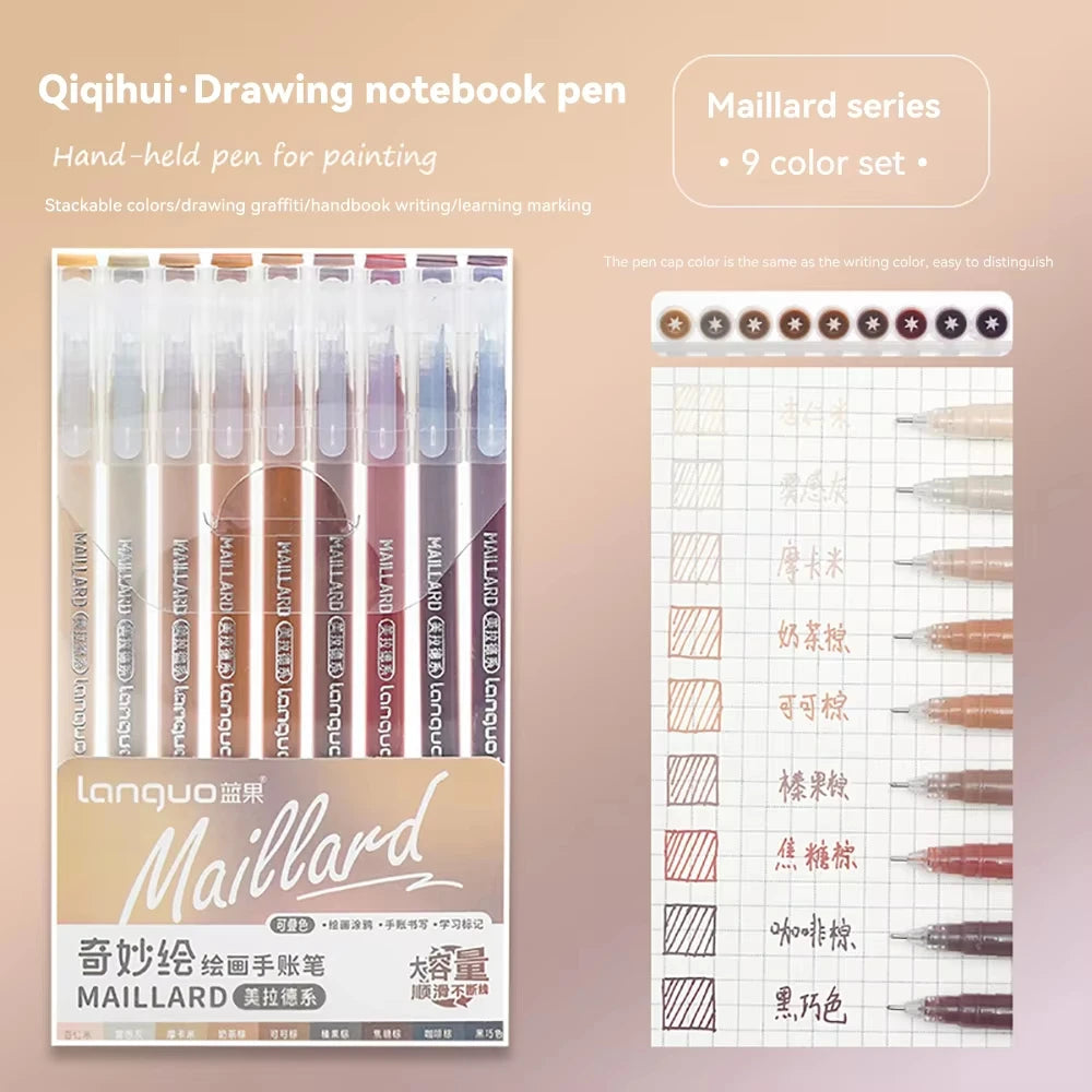 Languo 27-207 Colors Of One Set Drawing Handbook Pens Student DIY Graffiti Multi-Color Gel Pen Writing Marker Stationery