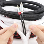 3/8meters PET Braided Cable Sleeve 3mm~32mm Self-Closed Sheath High Protection Wear Resistant Insulated Sleeving Wire Organizer