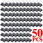 10-50PCS Foldback Clips Multi-Purpose Paper Clips Metal Binder Clip Office Clip Black 15mm for Paperwork Office Home Kitchen