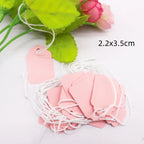 100 pcs 2.2x3.5cm green/yellow/white/kraft /pink jewelry price tags, paper price tags