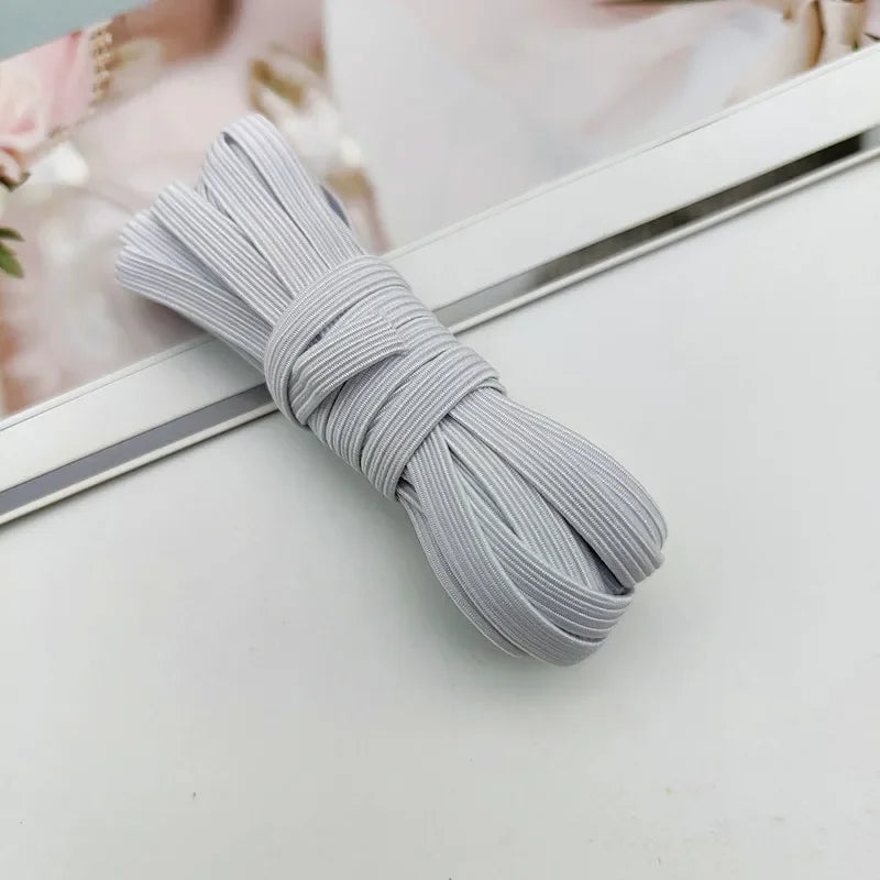 5m 10m 20m 40m 90m Elastic Elastic Band 6mm Color Sewing Household Rubber Band Elastic Band Garment Sewing Accessories