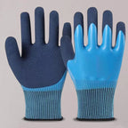 Waterproof Latex Gardening Gloves, Puncture Stab Resistant Wearproof Labor Protective Gloves for Planting Flower Work