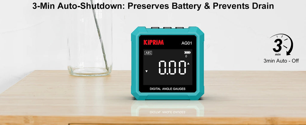 Kiprim Digital Goniometer Electronic Level Box Electronic Angle Ruler Backlight Protractor Wood Working Inclinometer Tools