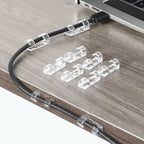 20/100pcs Cable Organizer Clips Cord Holder Transparent Management Wire Manager Home Office USB Data Line Winder Hooks Protector