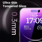 1Pcs iPhone 15 14 13 12 11 16 17 Pro Max X XS Max XR 8 7 Plus 16e 17Air 14 15 16 Plus Tempered Glass Screen Protector Film