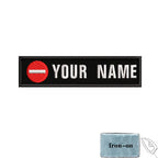 1PC 10cmX2.5cm Custom Name Patch Stripes Badge Iron On Or Hook Loop fire trophy radiation motorcycle blood drop love Pentagram