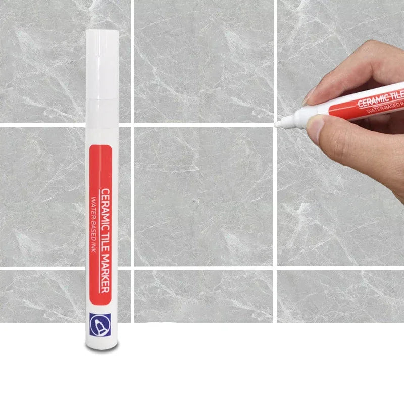 White Waterproof Tile Marker Grout Pen Wall Seam Repair Tool for Bathroom Floor Decontamination Tile Seaming