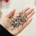 Candy-colored Metal Loose-leaf Iron Clip Macaroon 6-hole Binder A5 Binder Loose-leaf  Binder Clips Notebook Loose-leaf Rings