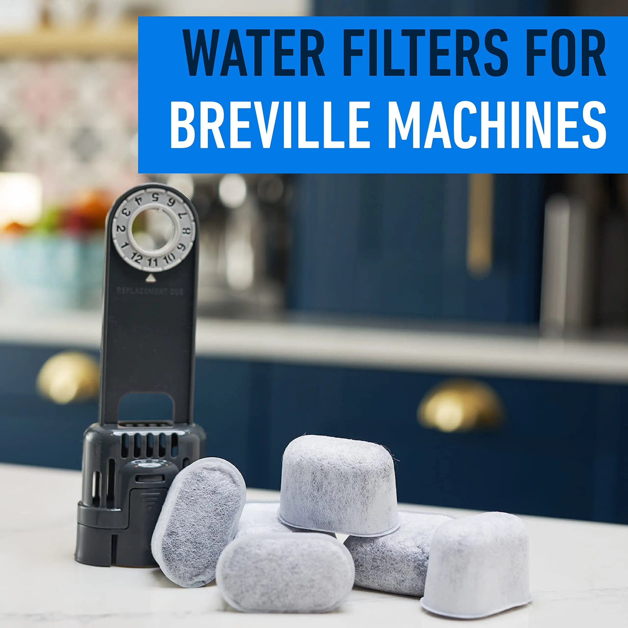 Leeseph 6 Pack Water Filter for Breville Espresso Machine - Compatible Breville BWF100 Coffee Maker Charcoal Filter Replacement