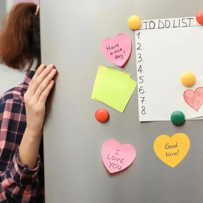 16/32 Pcs Heart Shaped Sticky Notes, 16 Colors 25 Sheets/Book, 400 Shape Sticky Notes, Cute Memo Pad Colorful Sticky Note Book