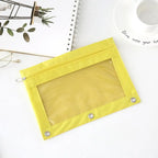 Zippered Binder Pencil Pouch Pen Case Stationery Multicolored B5 File Holder PVC With 3 Rings Pencil Case Folder File Package
