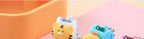 1-3sets Portable Cartoon Animal Mini Trumpet Stapler Paper Binder Stationery Staples Office Binding Tool School Kawaii Supplies