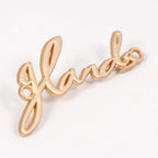 Custom Logo 3D Metal Letters Zinc Alloy Name Tag for Handbag Clothing Metal Labels Sew-On