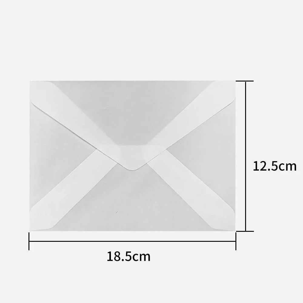 50pcs/lot Translucent Envelopes for Wedding Invitation European Style Sulfuric Acid Paper Envelope Business Storage Bag Envelope