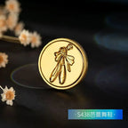 Plant Wax Stamp Seal Wax Print Thick Copper Head Carved Sealing Tool Holiday Party Invitation Letter Wedding Decorative