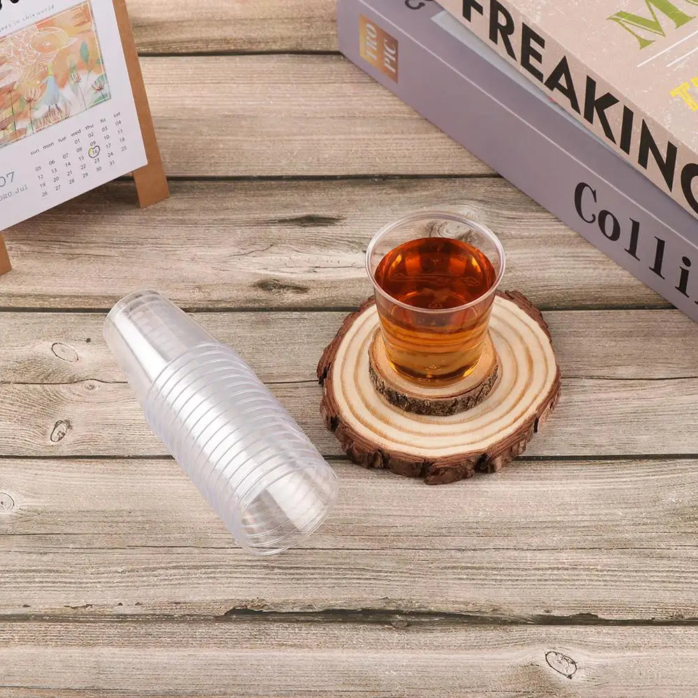Reusable Transprent Plastic Disposable Dessert Cups Round Pudding Boxes Cupcake Muffin Cup Mould Kitchen Drinks Tools 50/90ml