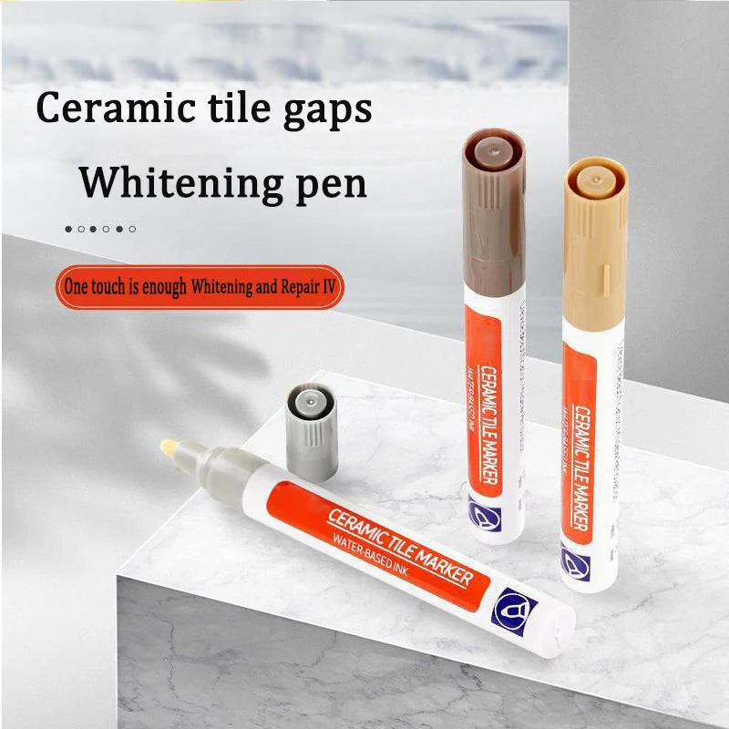3PCS Tile Marker Tile Grout Repair Tile Grout RepairTiles Marker Joint Feeding Pen Tiles Paint Pen Erasable Whiteboard Marker