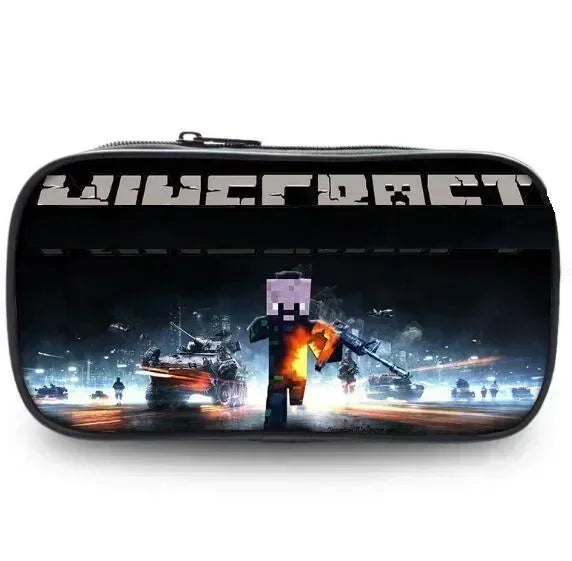 Hot Sale At Rock-bottom Price 10 Styles Minecrafte Pencilcase for My World Oval Pencil Case PU/fabric Student Supplies MC Toys
