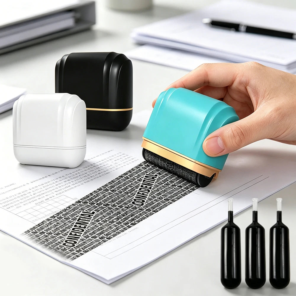 A002 Wide-Sized Identity Privacy Roller Seal, Specifically Designed for Blocking Confidential Addresses and Protecting Privacy