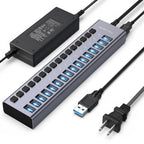 Acasis 16/10/7 Port USB Hub 10Gbps Individual Switch Charging Data Transfer for PC Laptop Workstation Multi Device Expansion