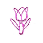 20/50PCS Tulip Paper Clips Kawaii Notebook Planner Bookmarks Korean Stationery Ticket Photo Clip Office Supplies Bookmark Folder