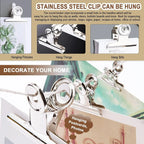 6Pcs Metal Paper Clip Foldback Metal Binder Clips Multi-functional Clamp Binder Paper Clips Office School Stationery Supplies