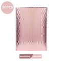 50Pcs Holographic Bubble Mailer Rose Red Mailing Envelope Waterproof Courier Bag Padded Bubble Envelopes Pack Bag for Shipping