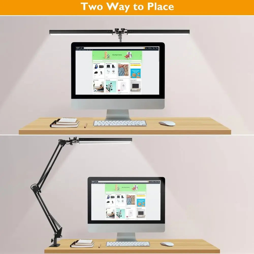 LED Desk Lamps Stepless Dimmable Led Computer Monitor Light USB Table Lamp for Office Study Reading Lighting Fixture